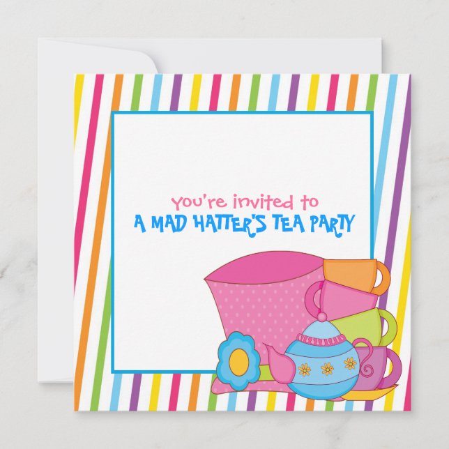 Mad Hatter's Tea Party Invitations (Front)