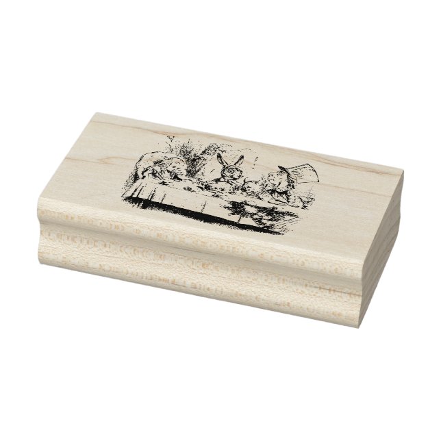 Mad Hatters Tea Party Personalize Rubber Stamp (Stamp)