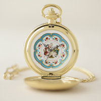 Mad Hatters Tea Party Pocket Watch