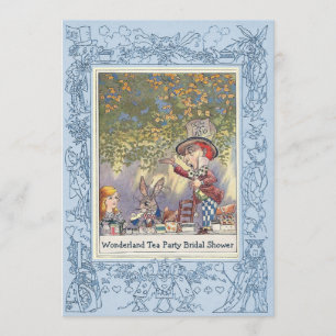 Mad Hatter's Wonderland Tea Party Bridal Shower Invitation