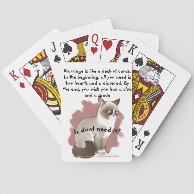 "Mad Kat vs Marriage" Poker Cards (Back)
