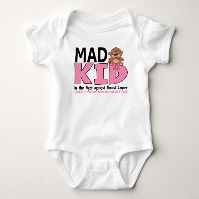 Mad Kid Breast Cancer Baby Bodysuit (Front)