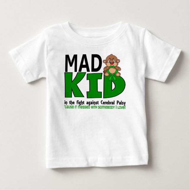 Mad Kid Cerebral Palsy Baby T-Shirt (Front)