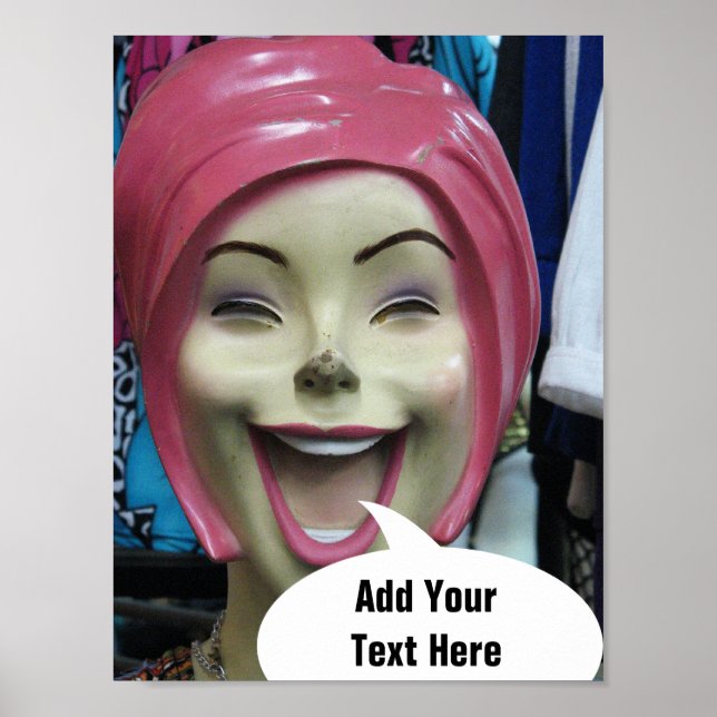Mad Laughing Mannequin ~ Uncanny Valley Girl Poster (Front)