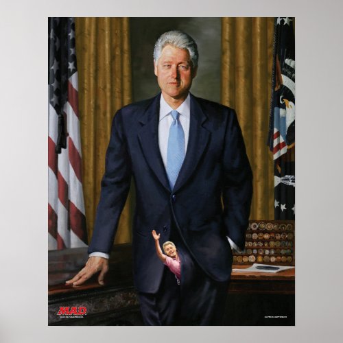 MAD Magazines Official Portrait of Bill Clinton Poster