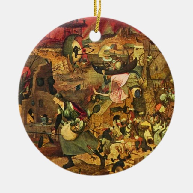 Mad Meg By Hieronymus Bosch Ceramic Ornament (Front)