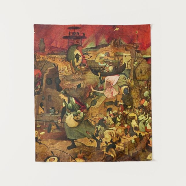 Mad Meg By Hieronymus Bosch Tapestry (Front)