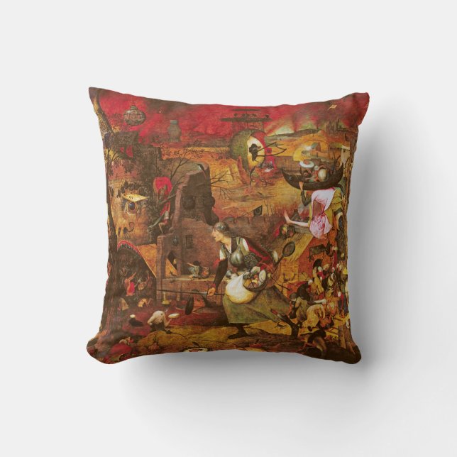 Mad Meg (Dull Gret), Pieter Bruegel Throw Pillow (Front)