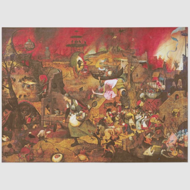 Mad Meg (Dull Gret), Pieter Bruegel Tissue Paper (Front)