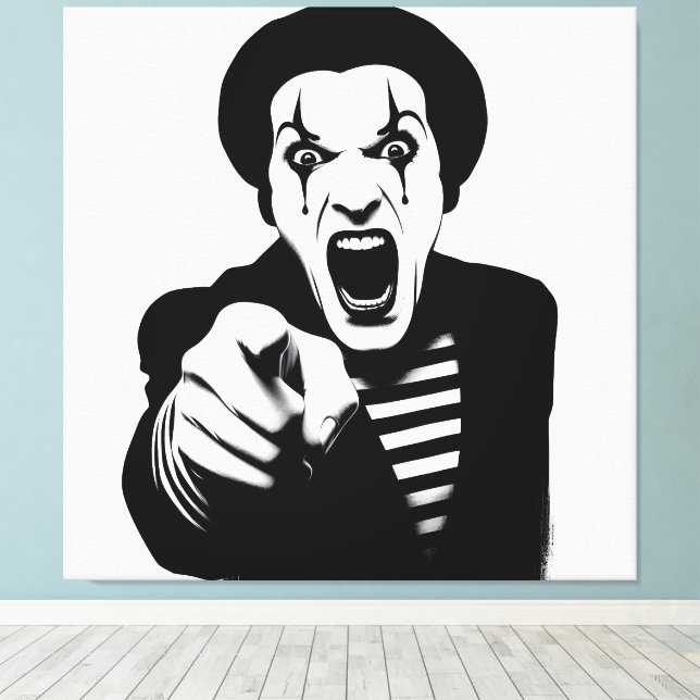 Mad Mime Canvas Print (Insitu(Wood Floor))