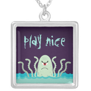 Mad Octopus Play Nice Silver Plated Necklace