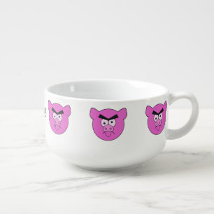 Mad Pig custom monogram soup bowl