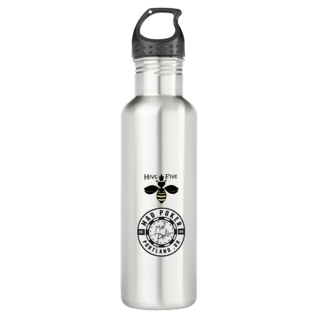 MAD Poker Hive Five Stainless Steel Water Bottle (Front)