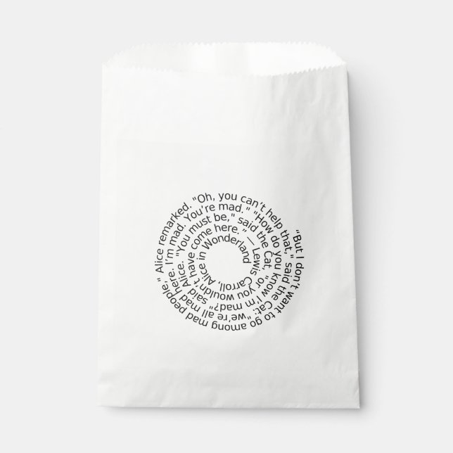 Mad quote party favor bags (Front)
