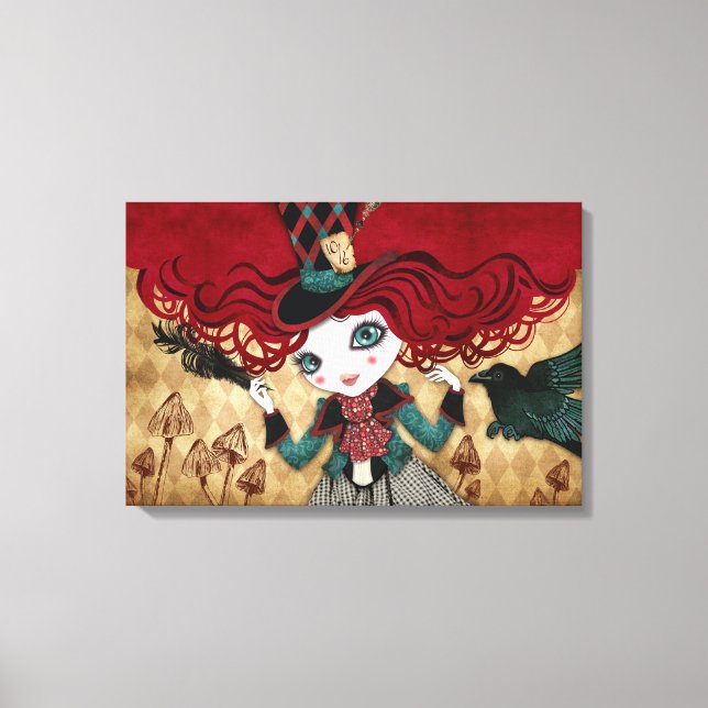 Mad Riddle Wrapped Canvas Print (Front)