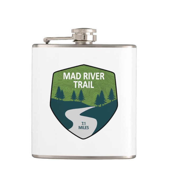 Mad River Trail Dayton Ohio Flask (Front)