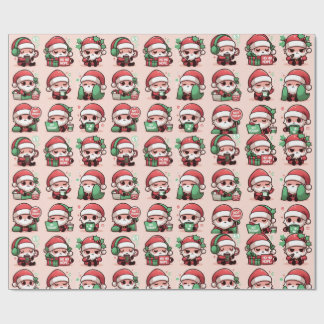 Mad Santa (Pink) Wrapping Paper