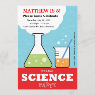 Mad Science Birthday Invitation