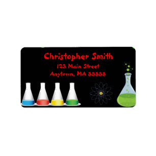 Mad Science Birthday Party Address Labels