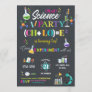 Mad Science Birthday Party Chalkboard Girl Invitation