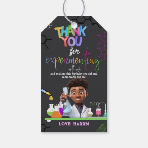 Mad Science Birthday Party Favor TagThank You Tag