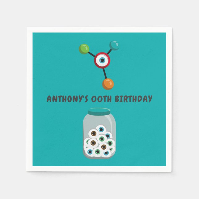 Mad Science Birthday Party Napkins (Front)
