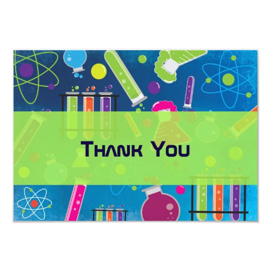 Mad Science Birthday Party Thank You Card : Zazzle