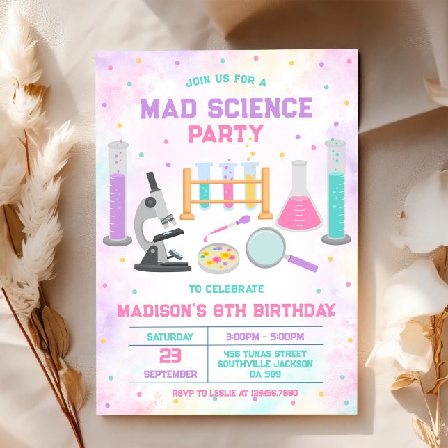 Mad Science Experiment Birthday Party Invitation (Creator Uploaded)