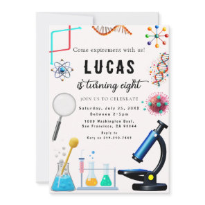 MAD Science Party Birthday Invitation