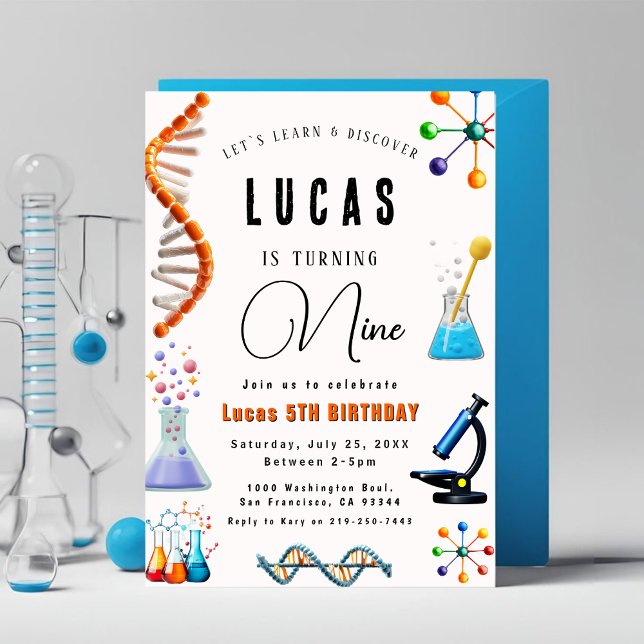 Mad Science Party Birthday Invitation (Creator Uploaded)
