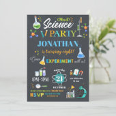 Mad Science Party Birthday Invitation Boy (Standing Front)
