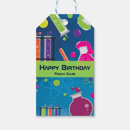 Mad Science Scientist Birthday Party Gift Tag