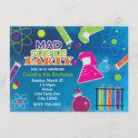 Mad Science Scientist Birthday Party Invitations<br><div class="desc">Mad Science Scientist Birthday Party Invitations. Customize with any text. Matching items are available.</div>