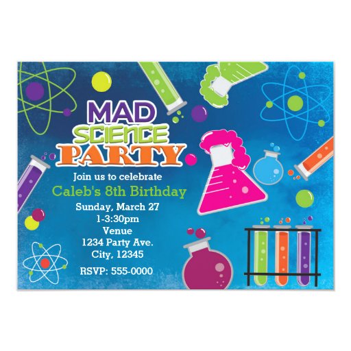 Mad Science Party Invitations 7