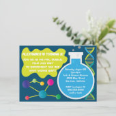 Mad Science Scientist Birthday Party Invitations (Standing Front)
