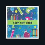 Mad Science Scientist Birthday Party Napkins<br><div class="desc">Mad Science Scientist Birthday Party Napkins. Customize with any text.</div>