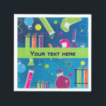 Mad Science Scientist Birthday Party Napkins<br><div class="desc">Mad Science Scientist Birthday Party Napkins. Customize with any text.</div>