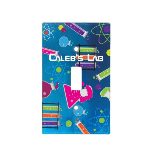 Mad Science Scientist Colorful Light Switch Cover