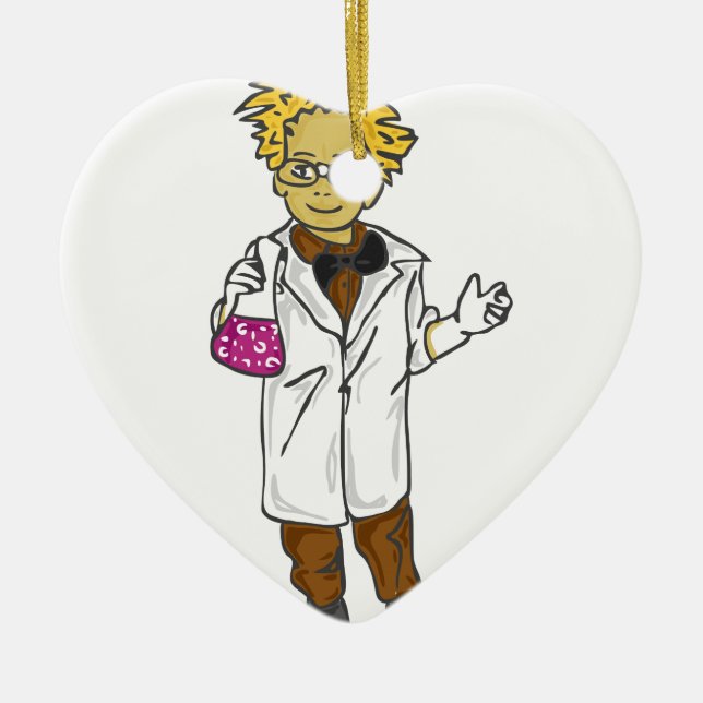 Mad scientist 4 - kid ceramic ornament (Front)