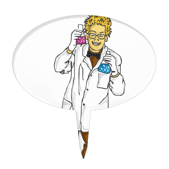 Mad scientist 5 cake topper (Front)