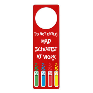 Mad Scientist At Work Door Hanger