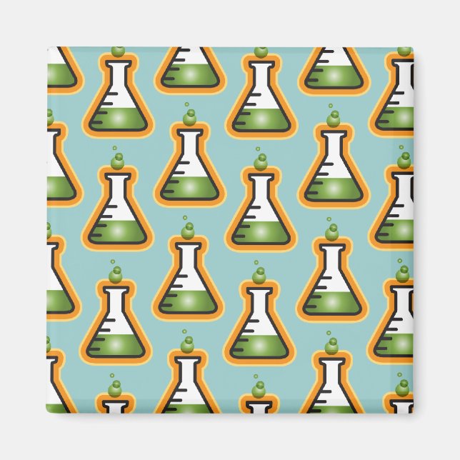 Mad Scientist Beakers Magnet (Front)