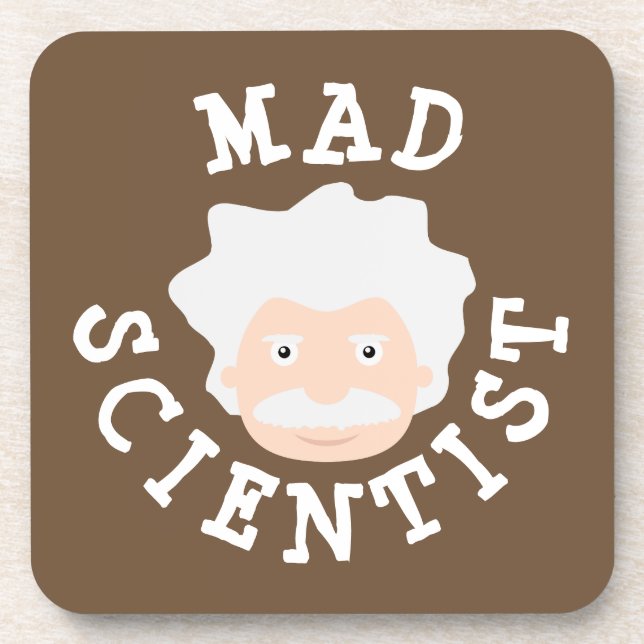 Mad Scientist Beverage Coaster (Front)