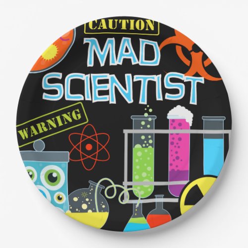 Mad Scientist Birthday Paper Plates