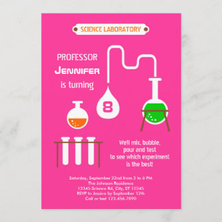 Mad Scientist Birthday Party Invitation