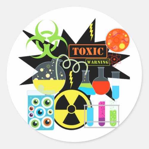 Mad  Scientist Classic Round Sticker