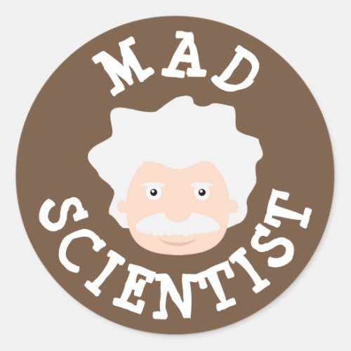 Mad Scientist Classic Round Sticker