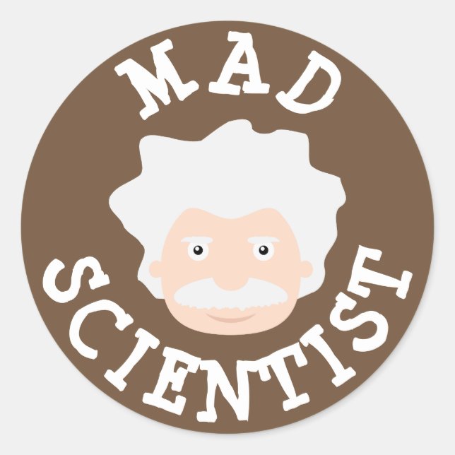 Mad Scientist Classic Round Sticker (Front)