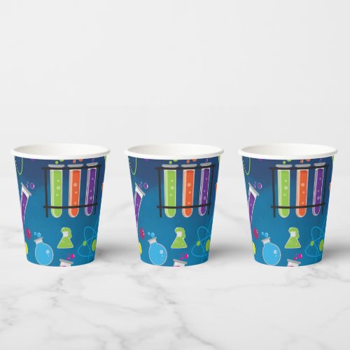 Mad Scientist Colorful Fun Science Birthday Party  Paper Cups