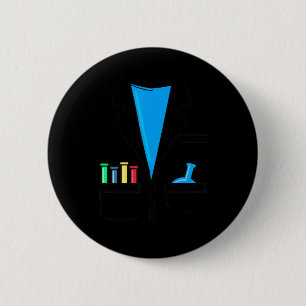 Mad Scientist Costume Nerd Chemistry Fun Science T Button